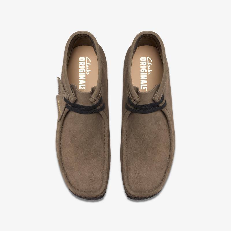 Dark Grey Suede Clarks Wallabee Boot | CLKS-84498