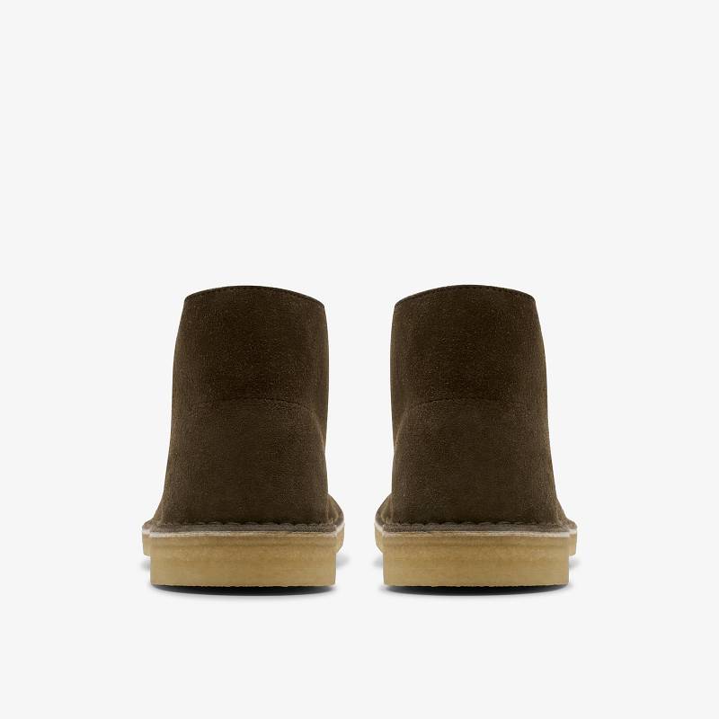 Dark Khaki Suede Clarks Desert Boot | CLKS-84467