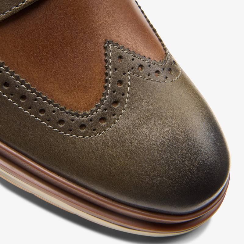 Dark Olive Combination Clarks Chantry Wing | CLKS-84473