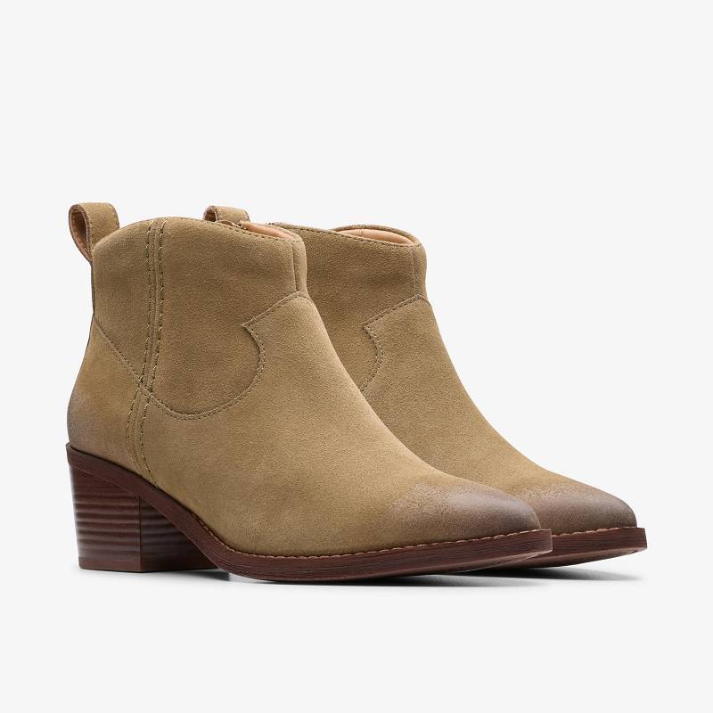 Dark Sand Suede Clarks Morzine Sky | CLKS-85561