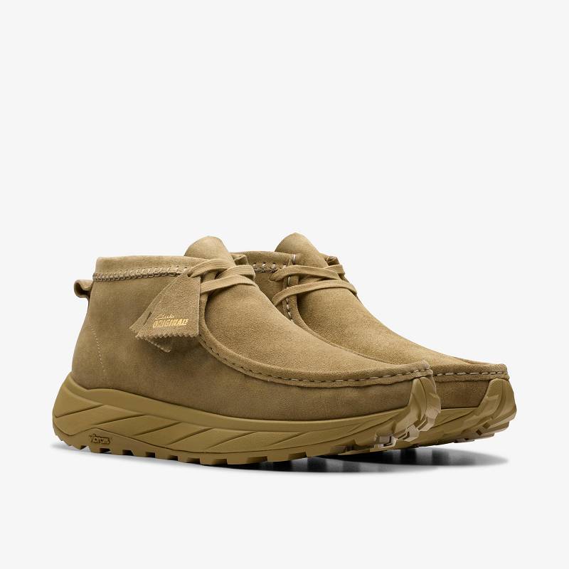 Dark Sand Suede Clarks Wallabee Eden | CLKS-84607