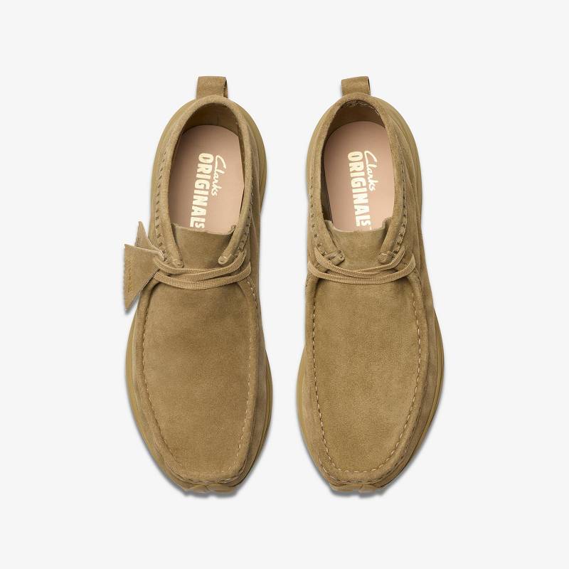 Dark Sand Suede Clarks Wallabee Eden | CLKS-84254