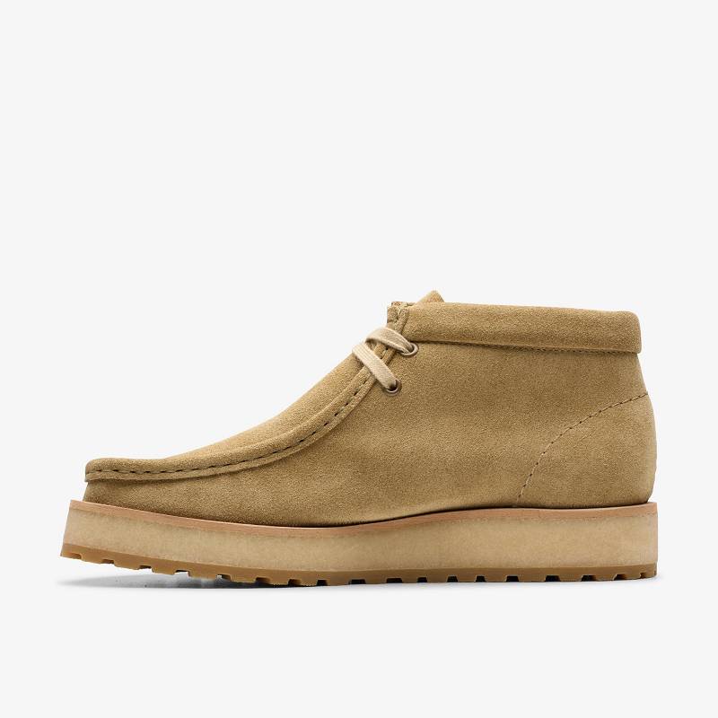 Dark Sand Suede Clarks Wallabee Scout | CLKS-85607