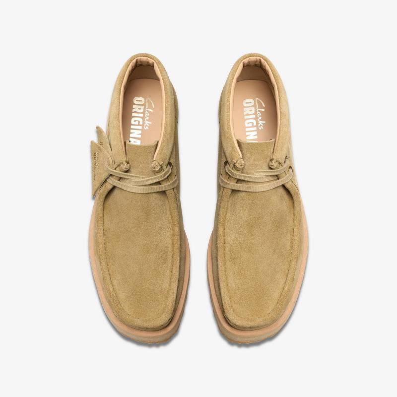 Dark Sand Suede Clarks Wallabee Scout | CLKS-85607