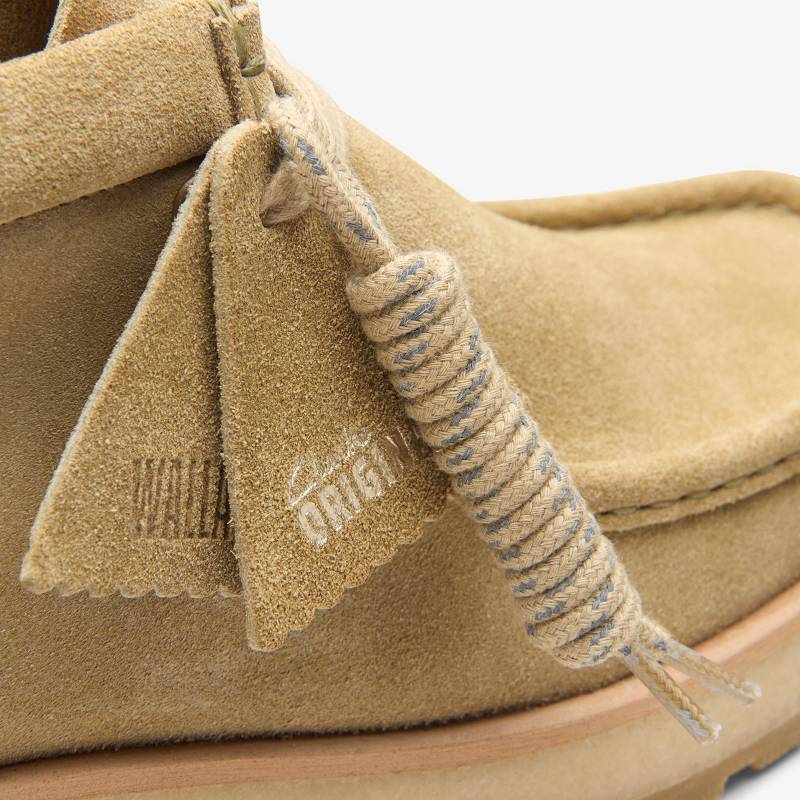 Dark Sand Suede Clarks Wallabee Scout | CLKS-85607