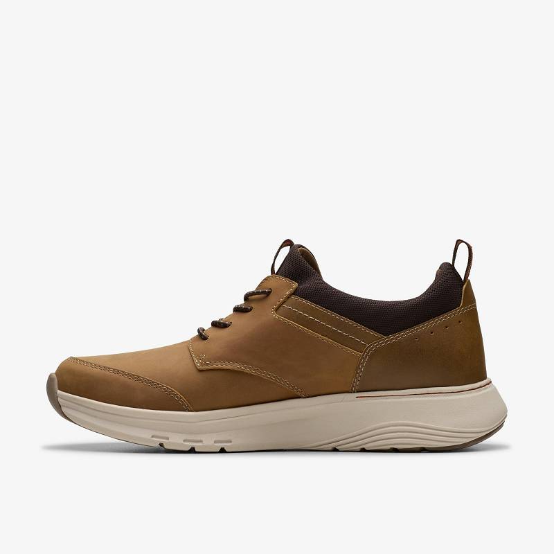 Dark Tan Leather Clarks Motion Trek EZ | CLKS-84227