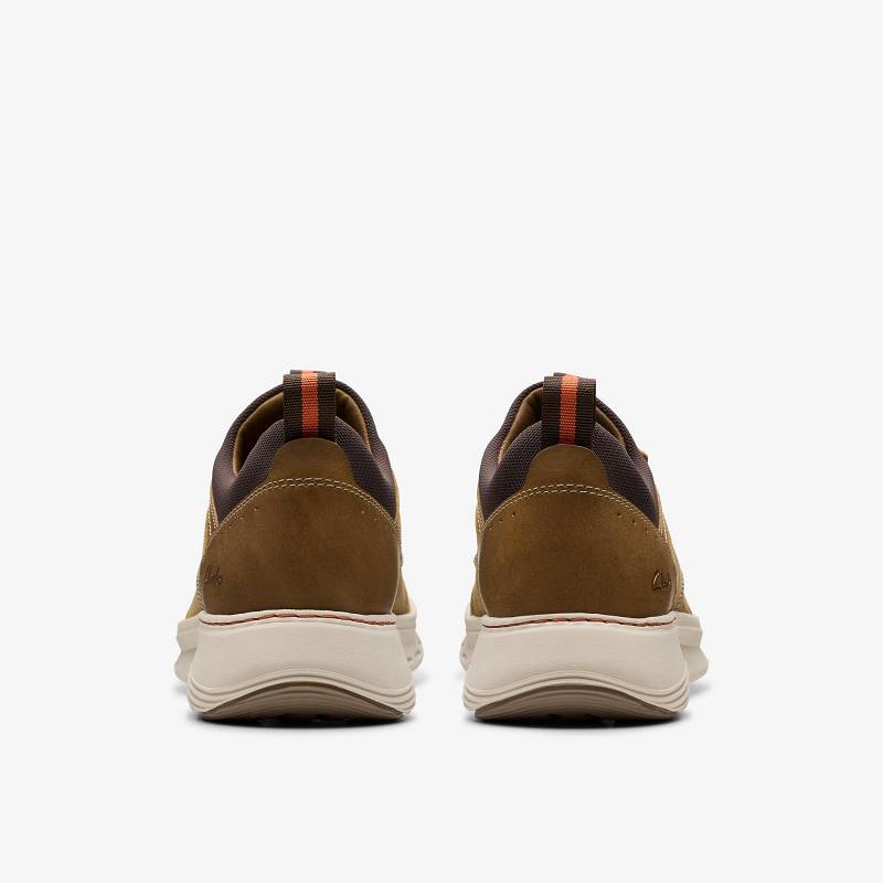 Dark Tan Leather Clarks Motion Trek EZ | CLKS-84227