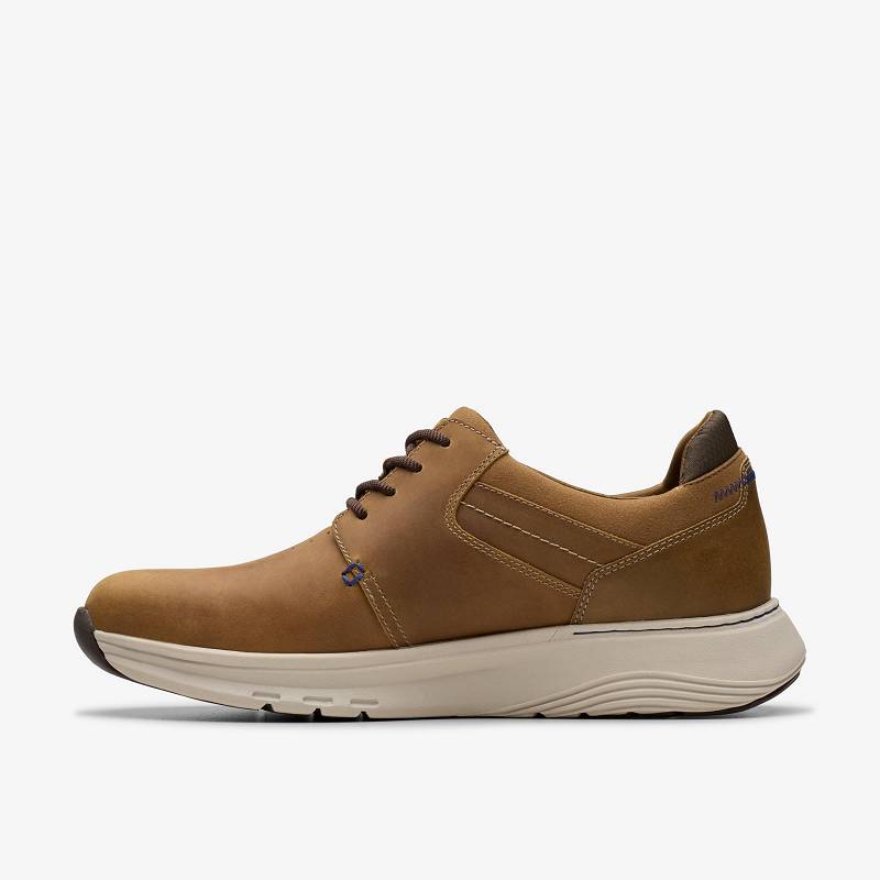 Dark Tan Leather Clarks Motion Trek PT | CLKS-84230