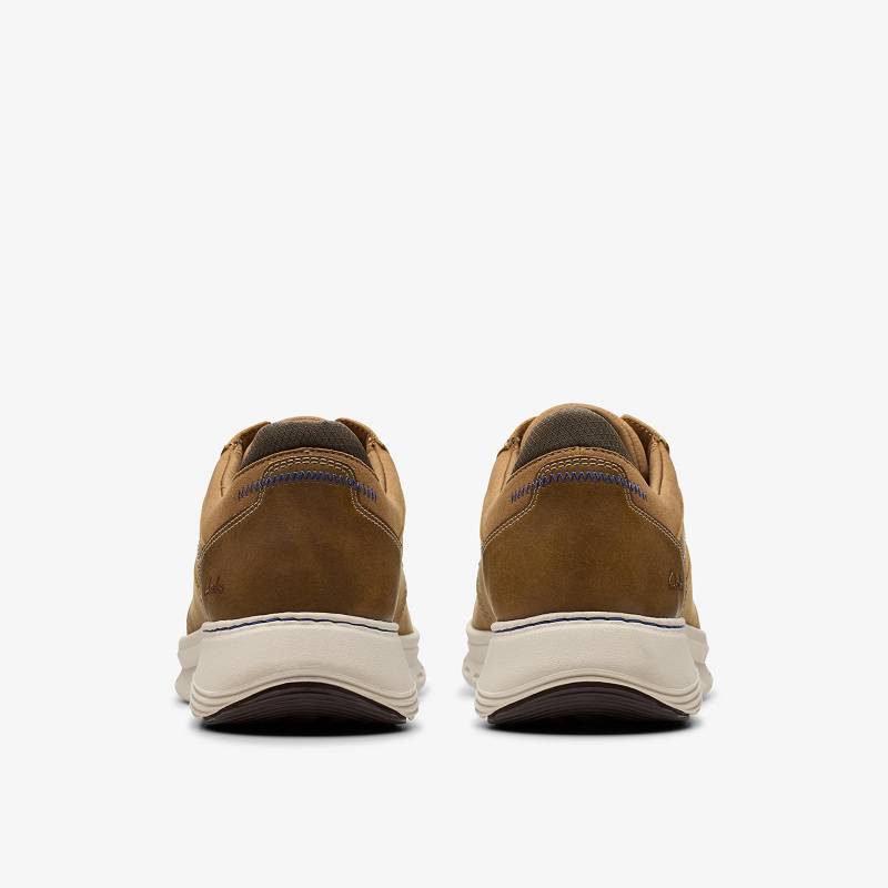 Dark Tan Leather Clarks Motion Trek PT | CLKS-84230