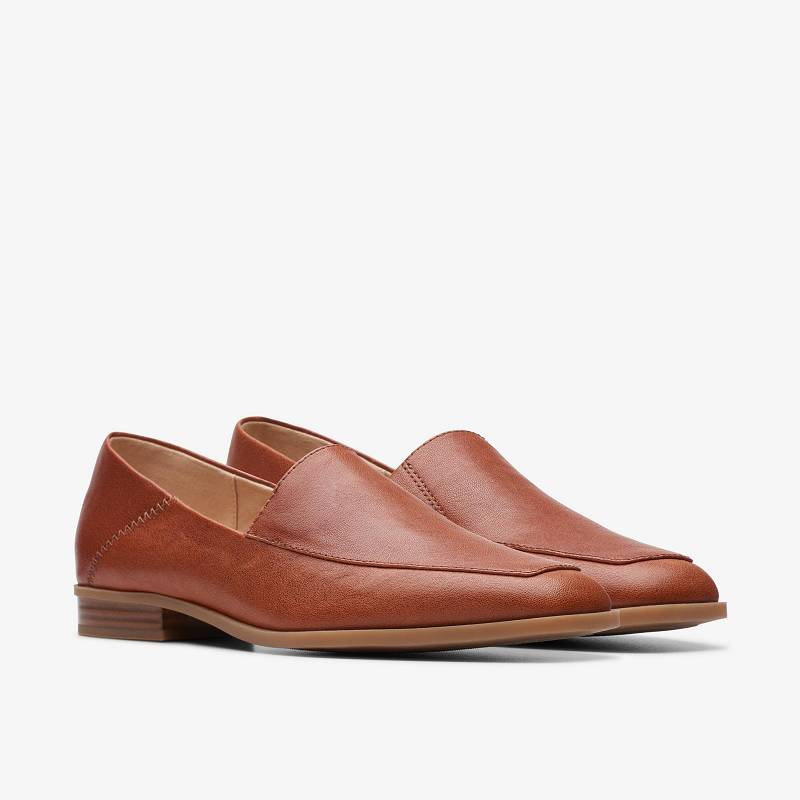 Dark Tan Leather Clarks Sarafyna Freva | CLKS-85380