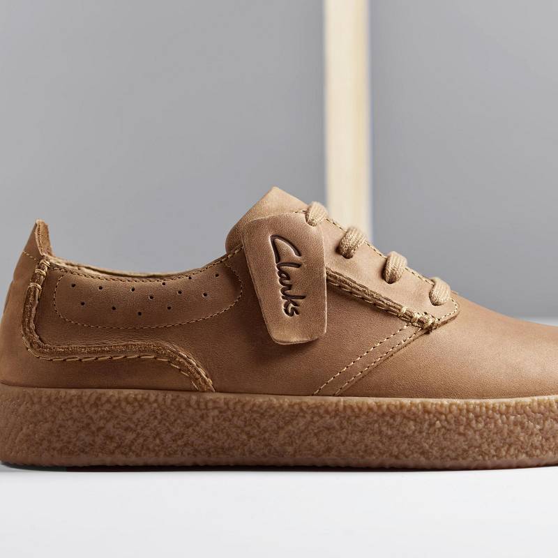 Dark Tan Leather Clarks Streethill Lace | CLKS-84236