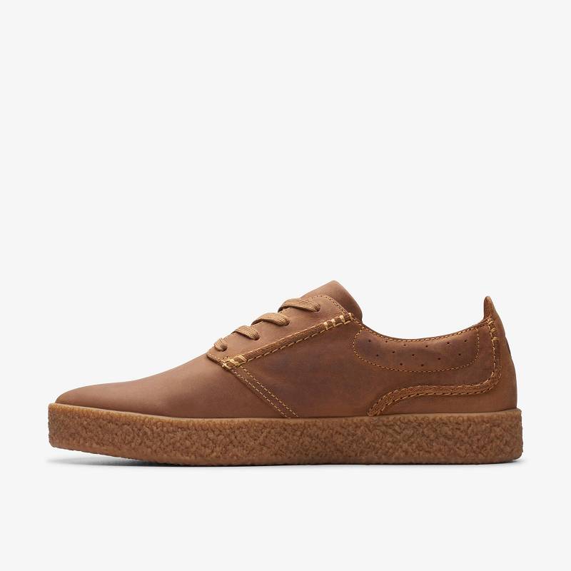 Dark Tan Leather Clarks Streethill Lace | CLKS-84236