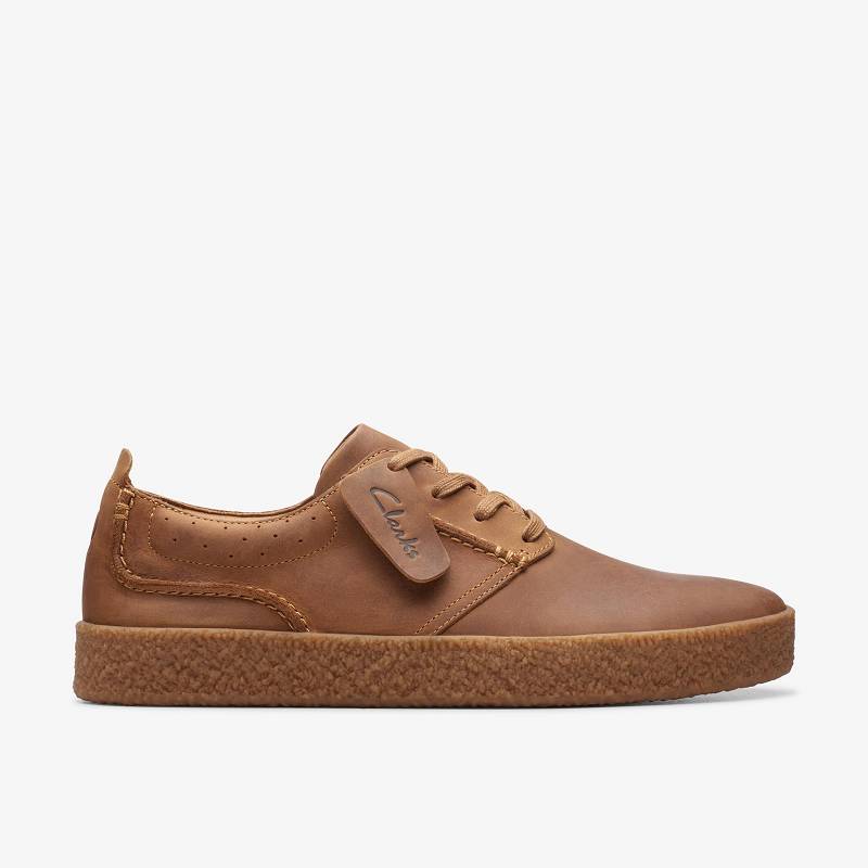 Dark Tan Leather Clarks Streethill Lace | CLKS-84236