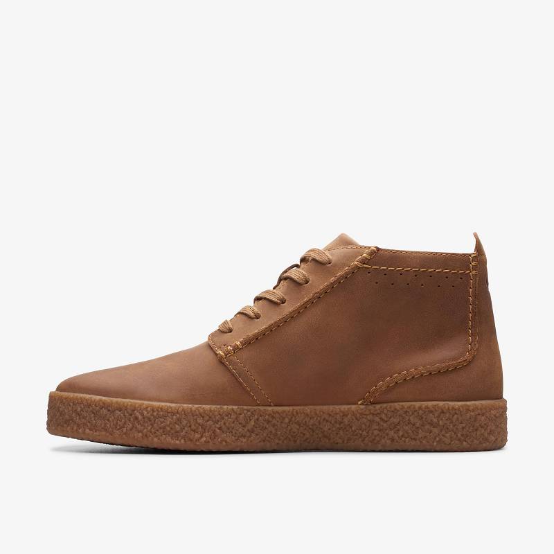 Dark Tan Leather Clarks Streethill Mid | CLKS-84244