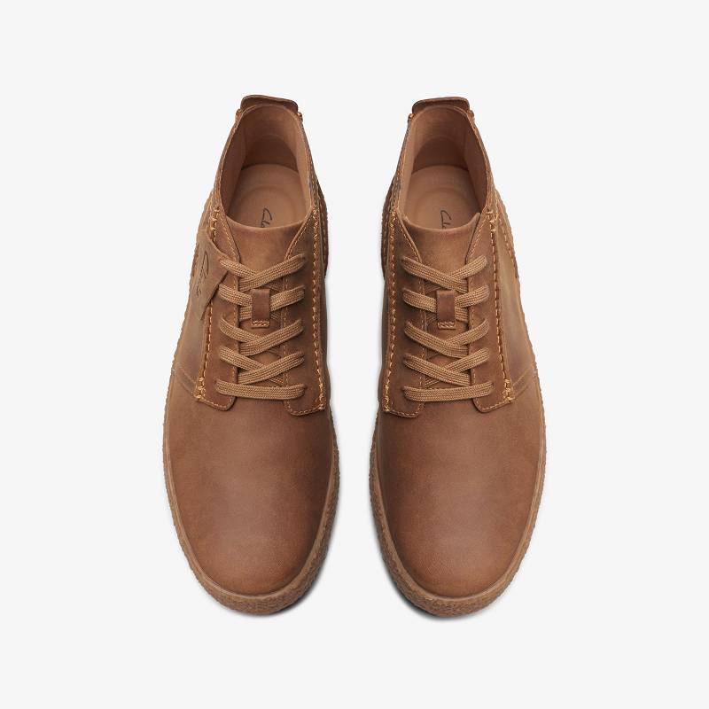 Dark Tan Leather Clarks Streethill Mid | CLKS-84244