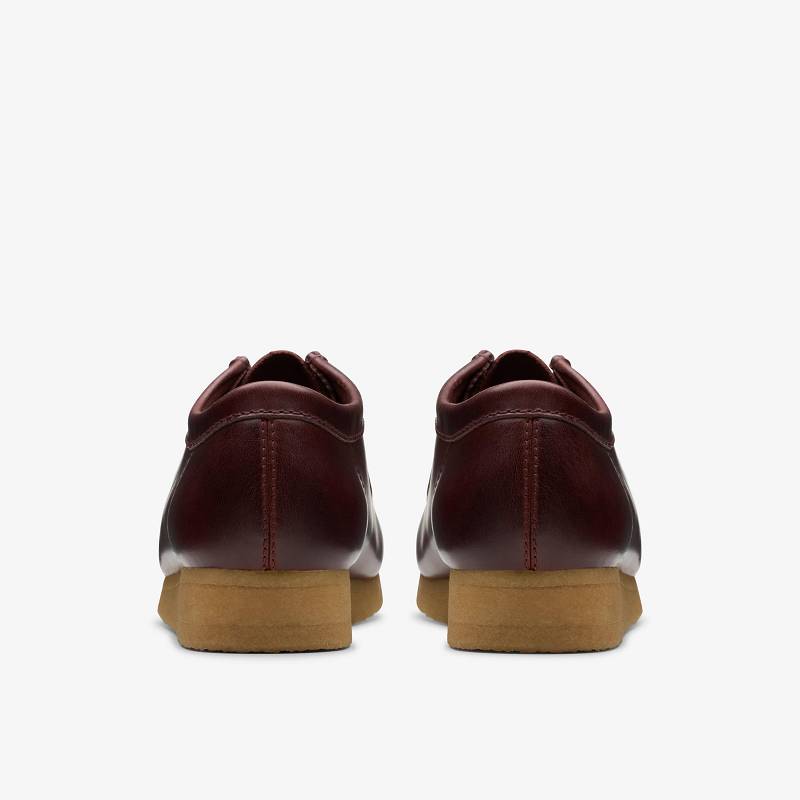 Deep Red Leather Clarks Wallabee | CLKS-84497