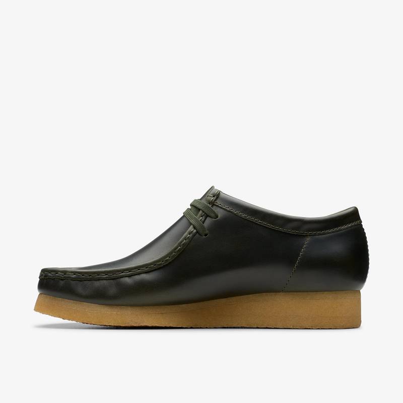 Forest Green Leather Clarks Wallabee | CLKS-84482