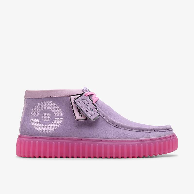 Grey/Pink Clarks Torhill Explore X Pokémon | CLKS-85532