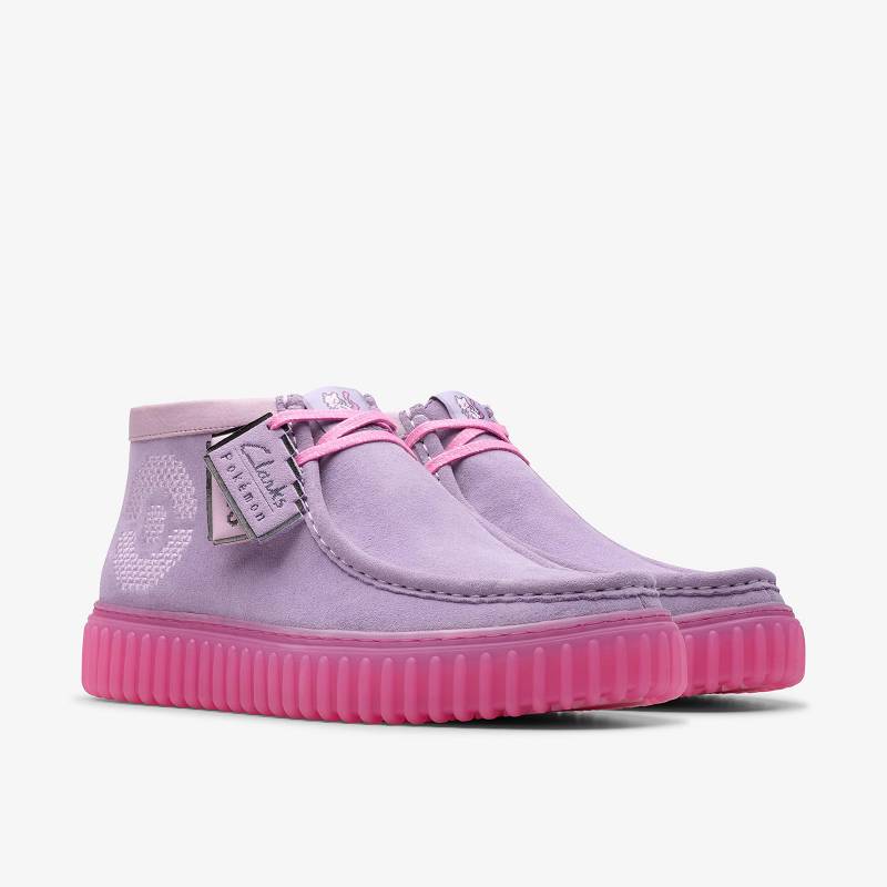 Grey/Pink Clarks Torhill Explore X Pokémon | CLKS-85532