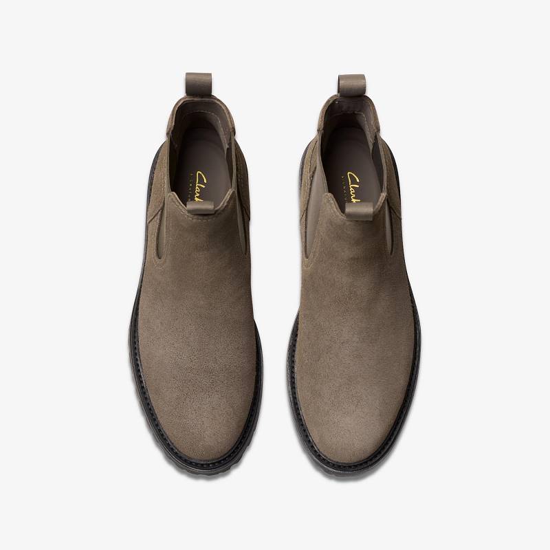 Grey Suede Clarks Clarkridge Top | CLKS-84557