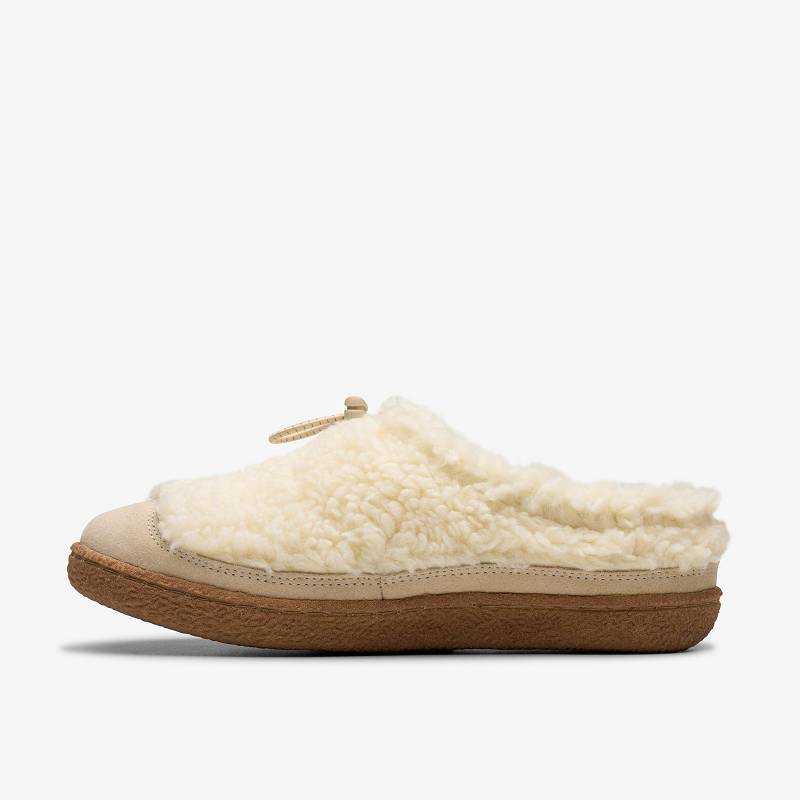 Ivory Clarks Belle Wych Slippers | CLKS-84676