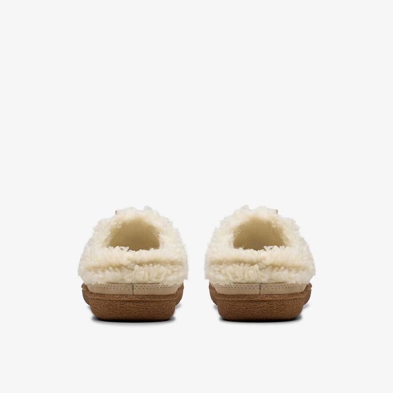 Ivory Clarks Belle Wych Slippers | CLKS-84676