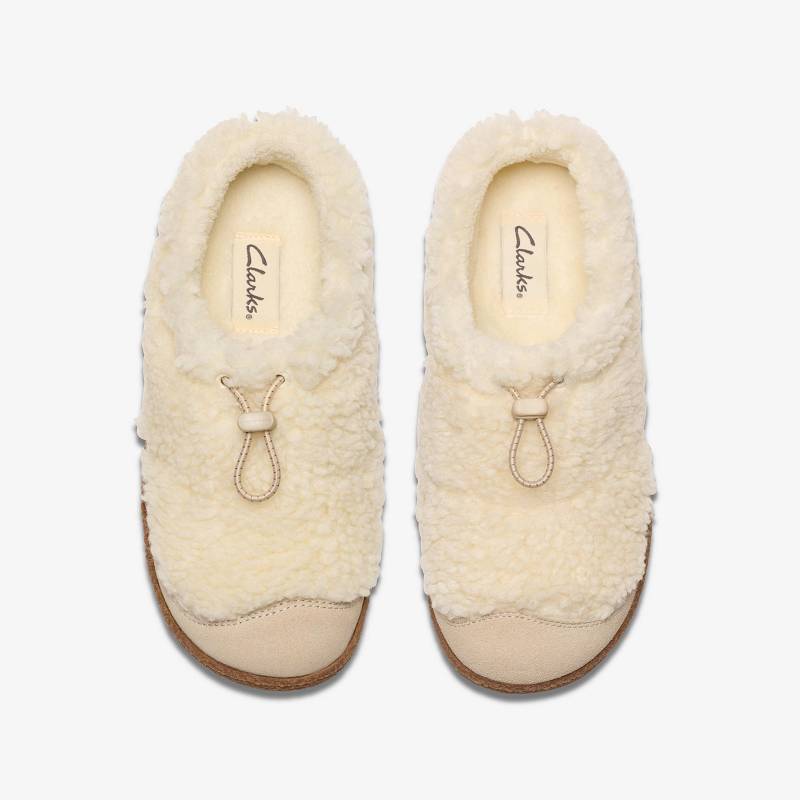 Ivory Clarks Belle Wych Slippers | CLKS-84676