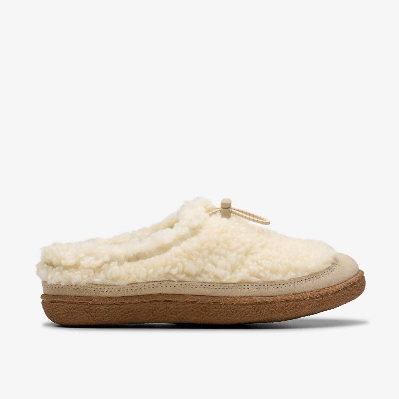 Ivory Clarks Belle Wych Slippers | CLKS-84676