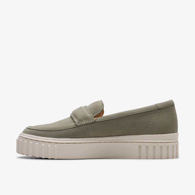 Light Green Nubuck Clarks Mayhill Cove | CLKS-85396