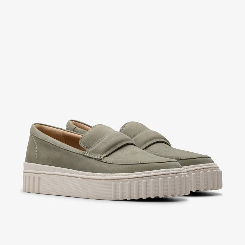 Light Green Nubuck Clarks Mayhill Cove | CLKS-85396