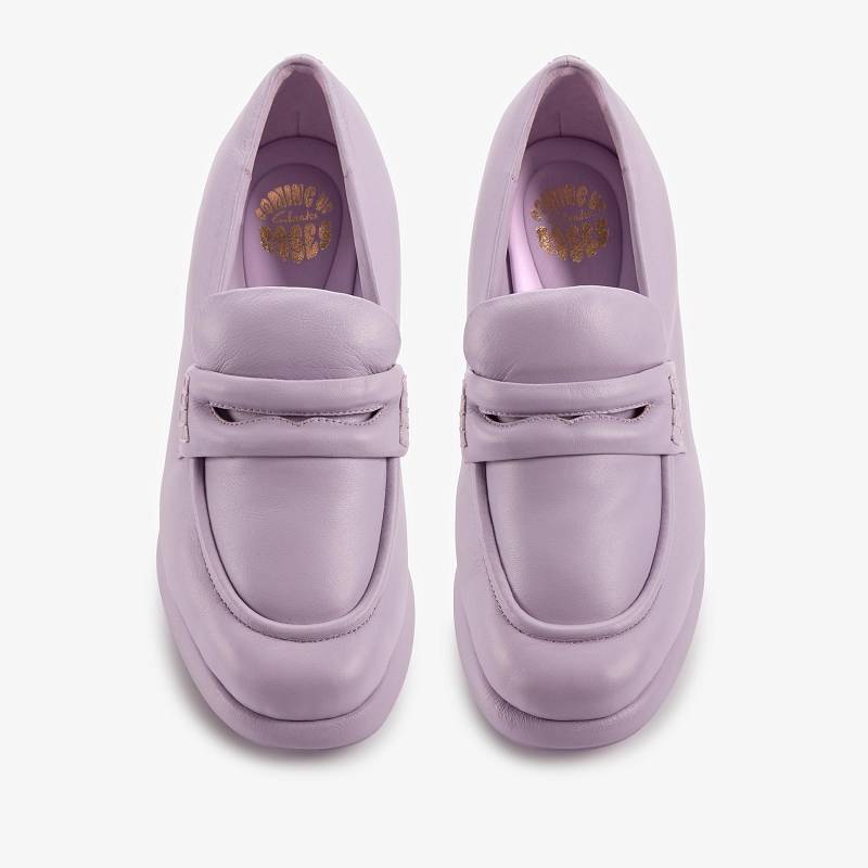 Lilac Leather Clarks Martine Rose Womens Loafer 1 | CLKS-85273