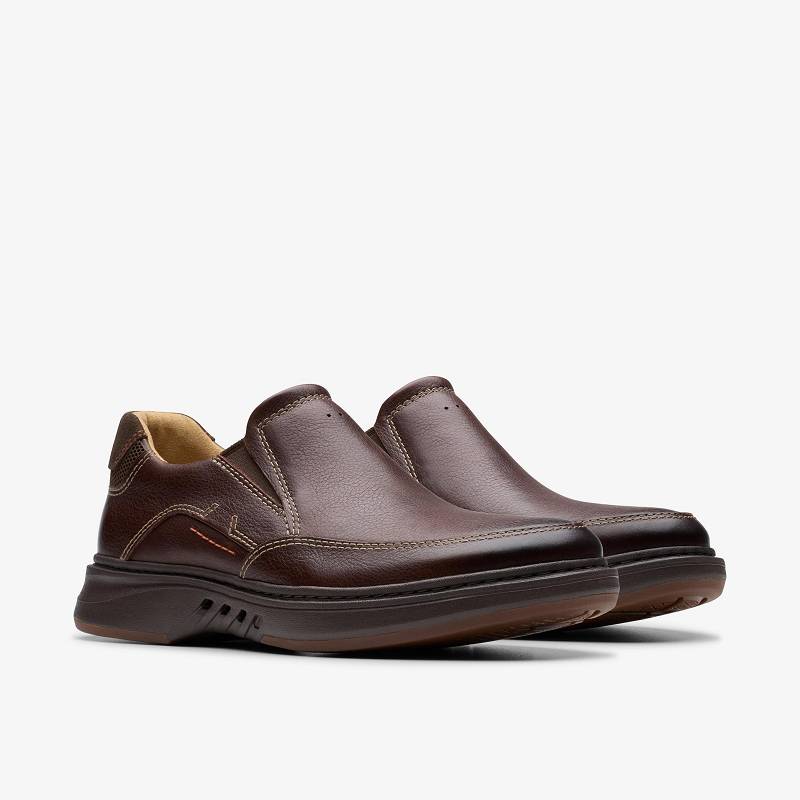 Mahogany Leather Clarks Un Briley Step | CLKS-84451