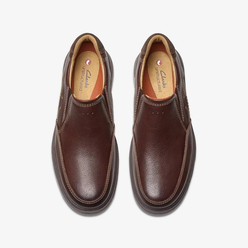 Mahogany Leather Clarks Un Briley Step | CLKS-84451