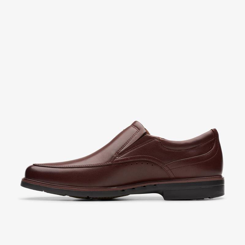 Mahogany Leather Clarks Un Kendric Go | CLKS-84435