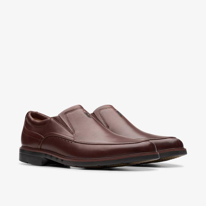 Mahogany Leather Clarks Un Kendric Go | CLKS-84435