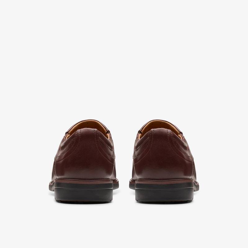 Mahogany Leather Clarks Un Kendric Go | CLKS-84435