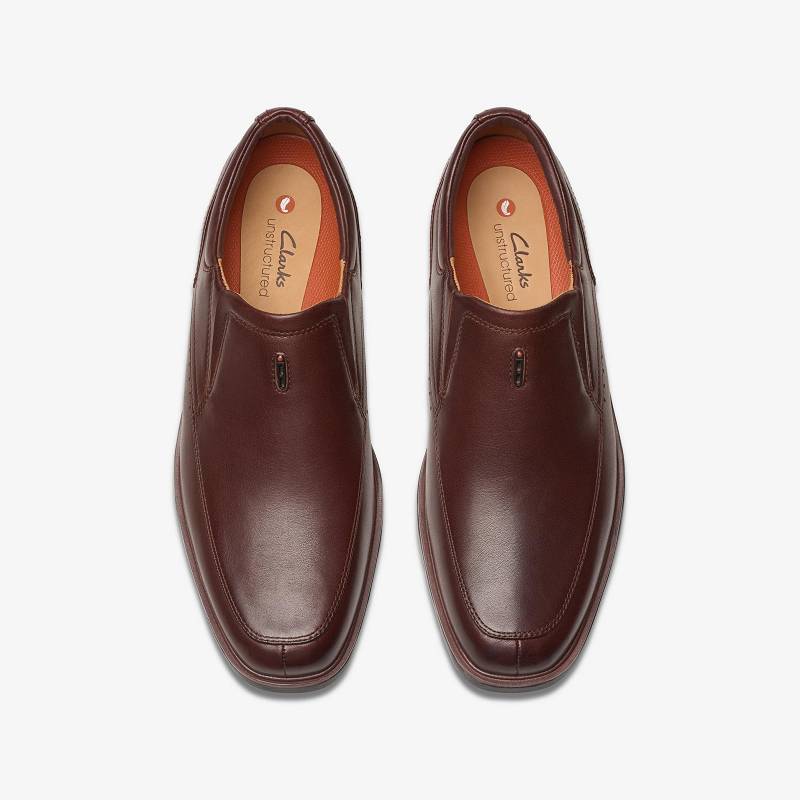 Mahogany Leather Clarks Un Kendric Go | CLKS-84435