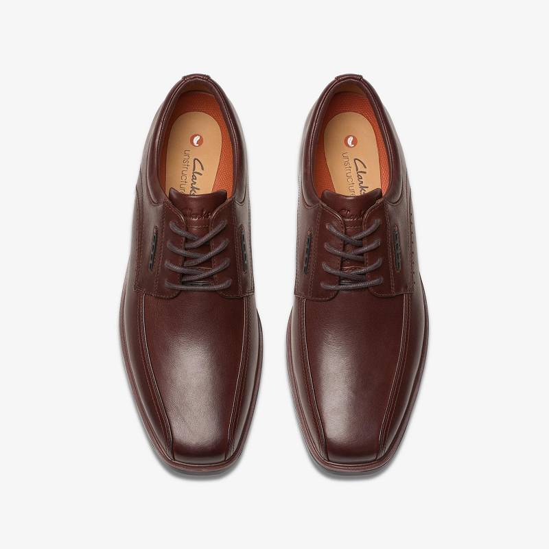 Mahogany Leather Clarks Un Kendric Way | CLKS-84433