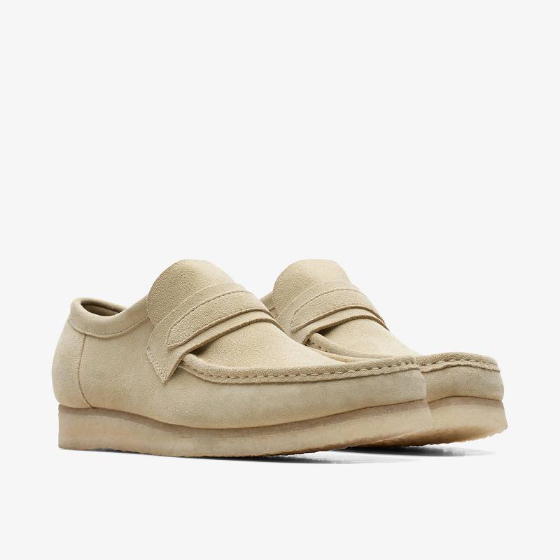 Maple Suede Clarks Wallabee Loafer | CLKS-84503