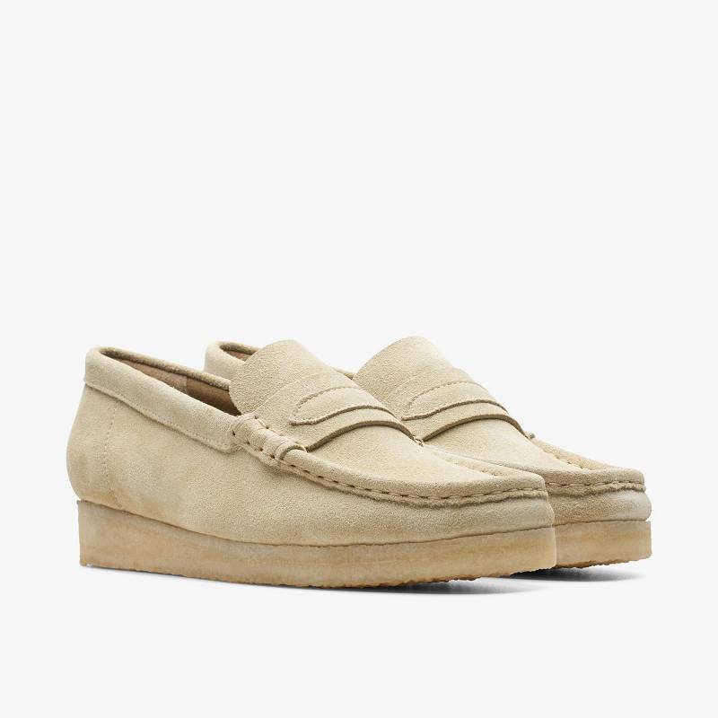 Maple Suede Clarks Wallabee Loafer | CLKS-84821