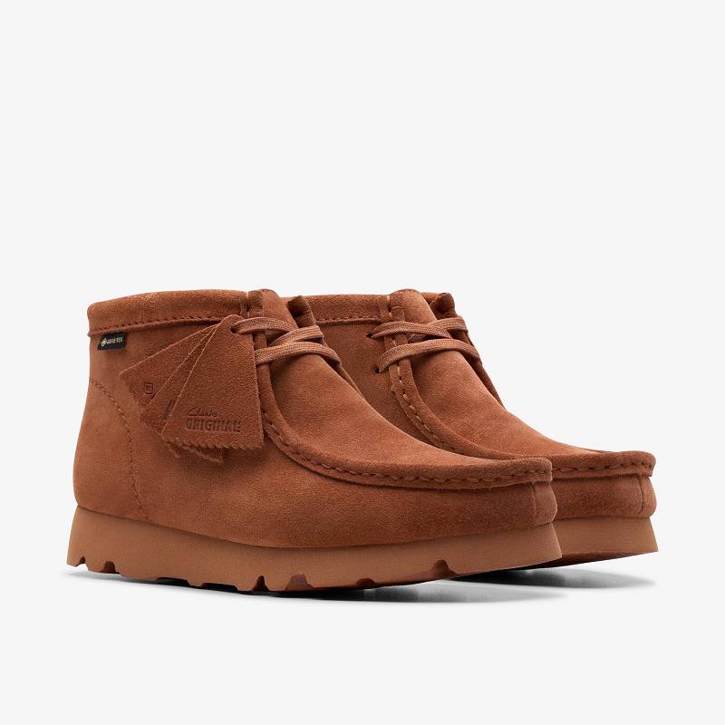 Mocha Bisque Suede Clarks Wallabee Boot Gore-Tex | CLKS-85615