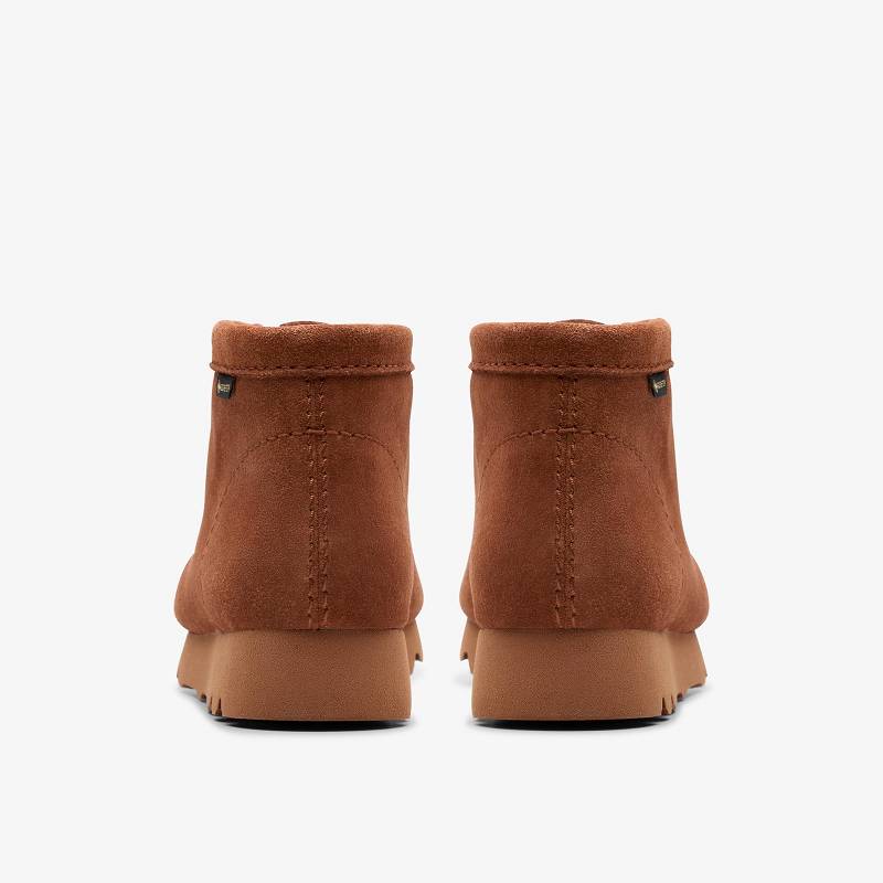 Mocha Bisque Suede Clarks Wallabee Boot Gore-Tex | CLKS-85615