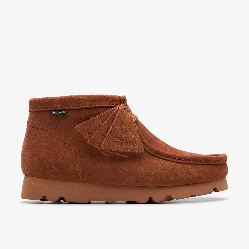 Mocha Bisque Suede Clarks Wallabee Boot Gore-Tex | CLKS-85615