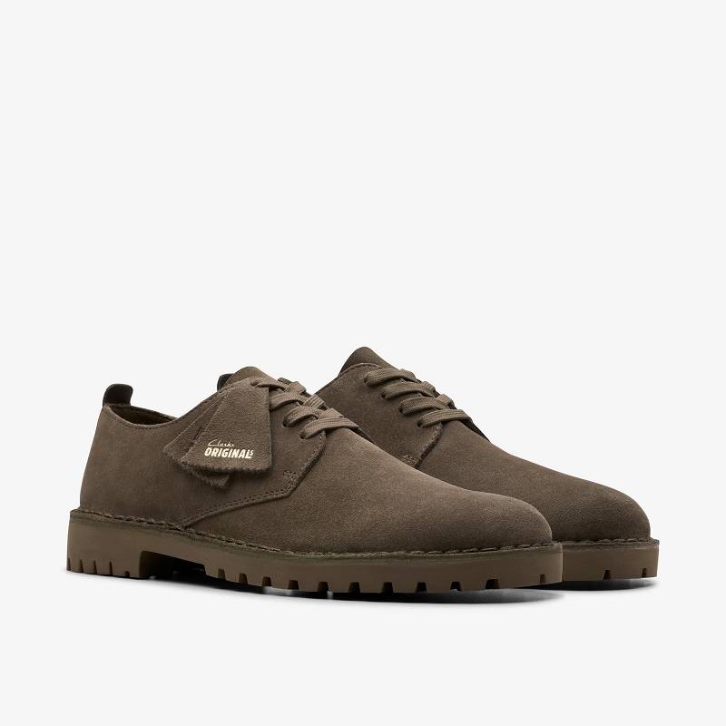 Mole Grey Suede Clarks Desert Rock Lo | CLKS-84338