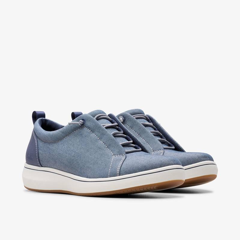 Navy Clarks Breeze Sky Lace | CLKS-84851