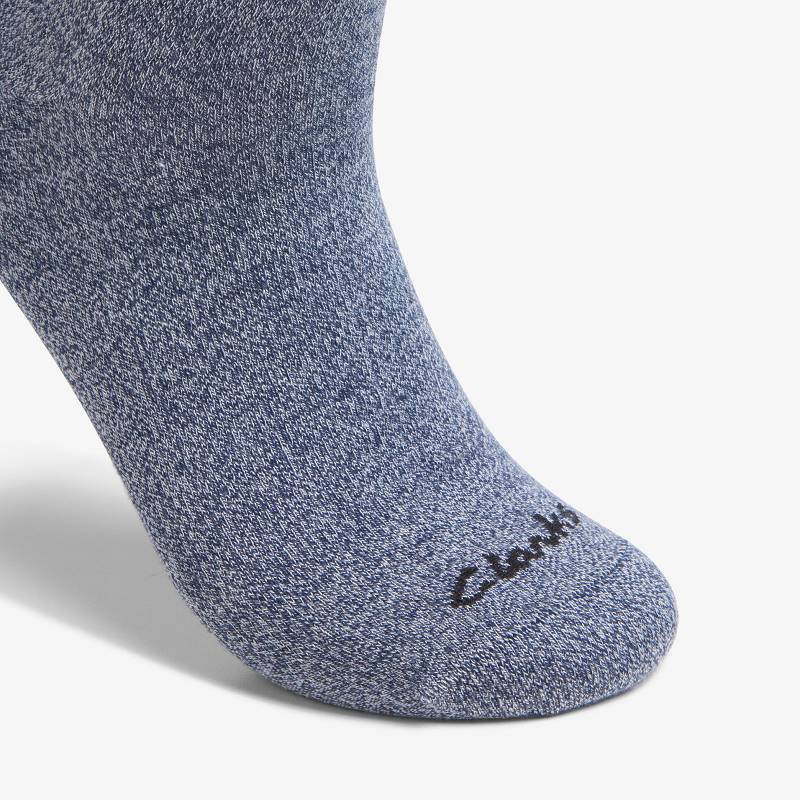 Navy Clarks Marled Crew Sock | CLKS-84172