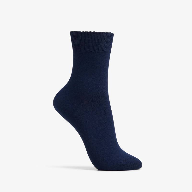 Navy Clarks Solid Dress Crew Sock | CLKS-84655