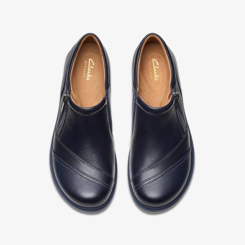 Navy Leather Clarks Certina Pure | CLKS-85310