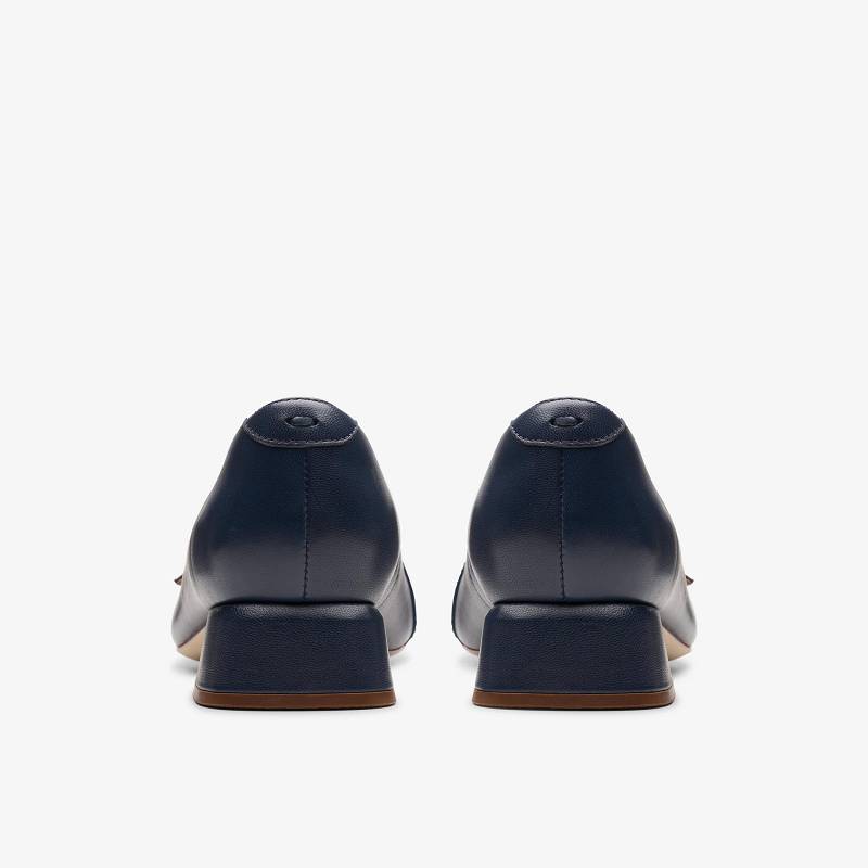 Navy Leather Clarks Daiss 30 Court | CLKS-85024