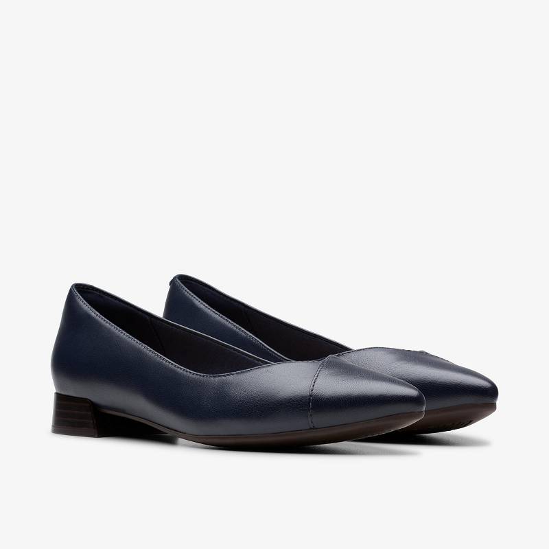 Navy Leather Clarks Natalyn Wish | CLKS-85289